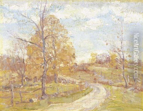 Autumn, Lyme, Connecticut Oil Painting - William S. Robinson