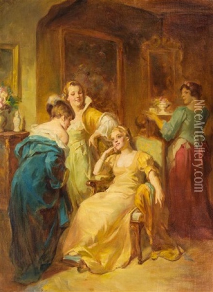 The Gossips Oil Painting - Joseph Farquharson