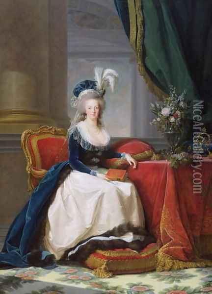 Marie-Antoinette 1755-93 1788 Oil Painting - Elisabeth Vigee-Lebrun