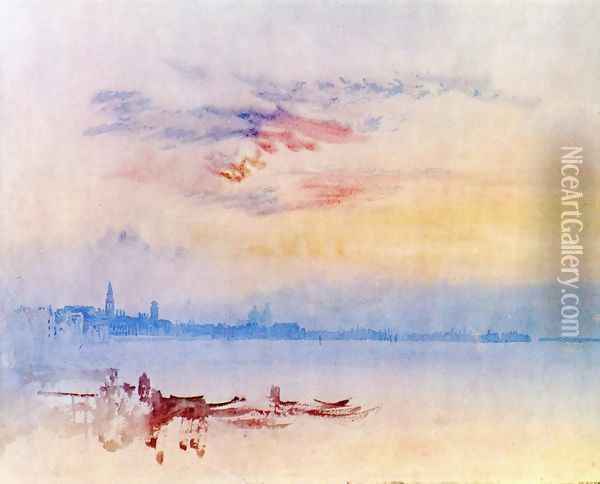Venice, Looking East from the Guidecca: Sunrise Oil Painting - Joseph Mallord William Turner