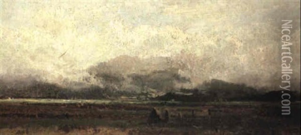 Extensive Landscape Oil Painting - Adolf Heinrich Lier