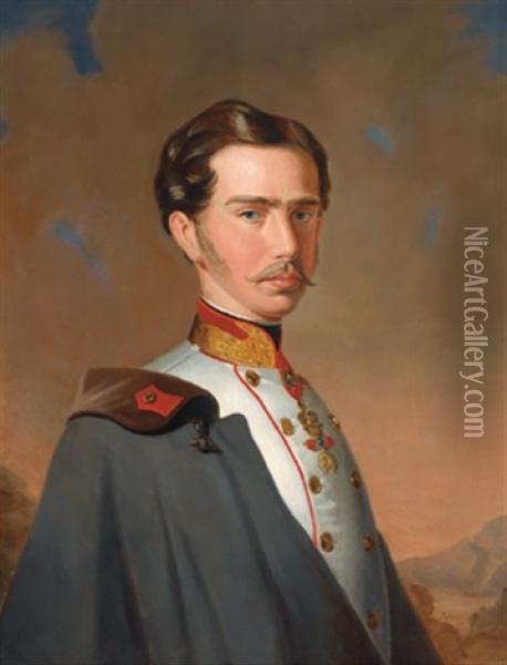 Kaiser Franz Joseph I. Von Osterreich Oil Painting - Franz Schrotzberg