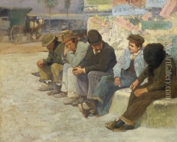 Pariser Strassenszene Oil Painting - Carl Eugene Mulertt