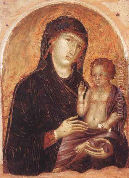 Madonna and Child 1295-1305 Oil Painting - Duccio Di Buoninsegna