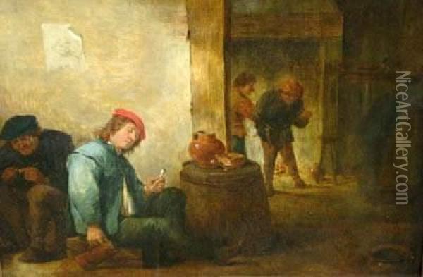 Oil On Oak Panel Oil Painting - David The Younger Teniers