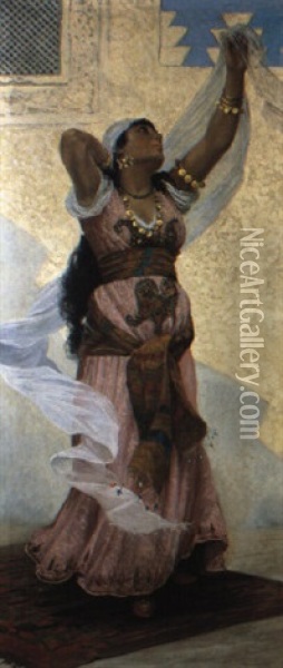 The Dancing Girl Oil Painting - Alberto Fabbi