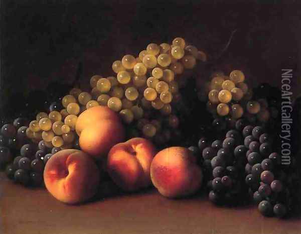 Peaches and Grapes Oil Painting - George Henry Hall