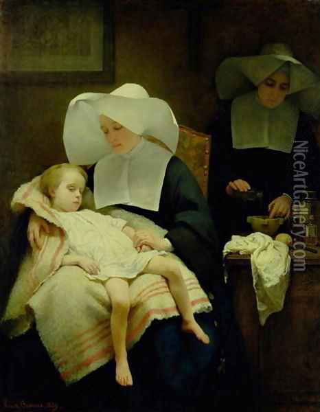 The Sisters of Mercy 1859 Oil Painting - Henriette, Hon. R.I. Browne