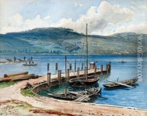 Bei Bodmann Am Bodensee Oil Painting - Pieter Francis Peters