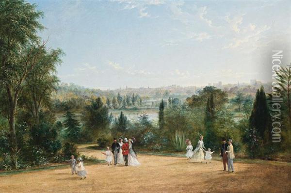 View Of Melbourne From Oil Painting - James Howe Carse