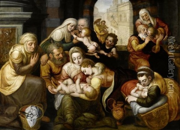 Heilige Sippe Oil Painting - Frans Floris the Elder