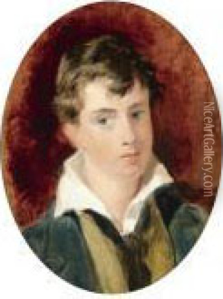 Portrait Of Lord Cosmo Russell (1817-1875) When A Boy Oil Painting - Landseer, Sir Edwin