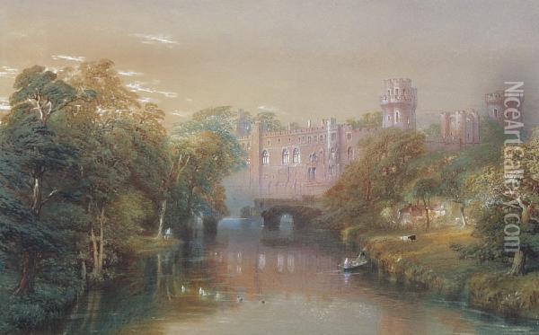 Warwick Castle Oil Painting - John Cooke Bourne