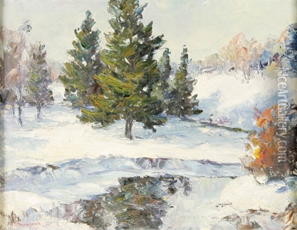 Winter Landscape Oil Painting - Harry Everett Townsend