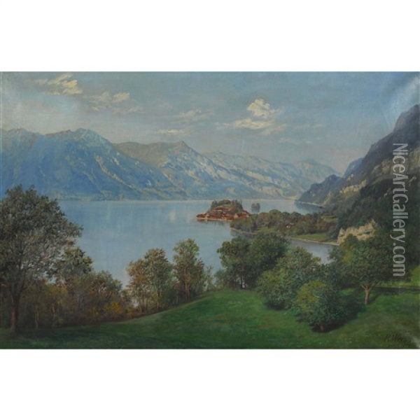 Iseltwald Am Brienzersee Oil Painting - Rudolf Johann Weisse