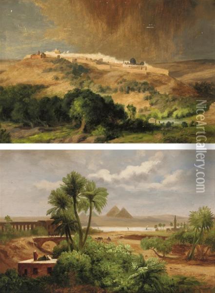 Jerusalem Oil Painting - Eduard Hartung