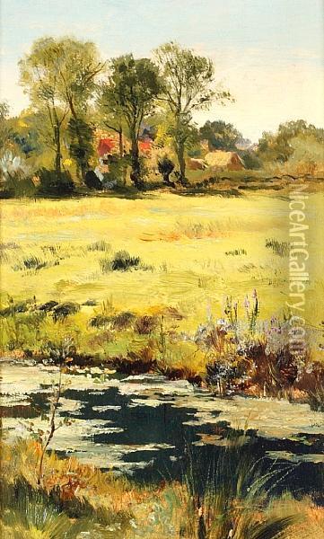 Marlow From Quarry Wood Oil Painting - Robert Gallon