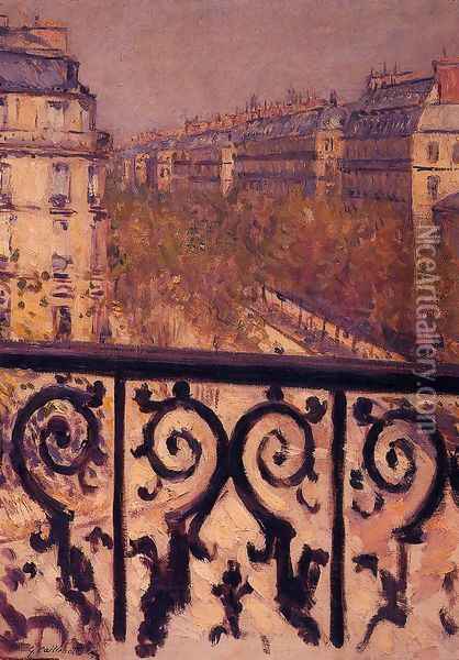 A Balcony In Paris Oil Painting - Gustave Caillebotte