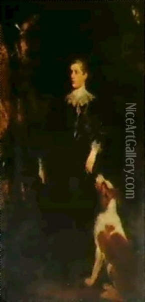 Portrait Of Felix Ladbroke Oil Painting - Sir William Beechey