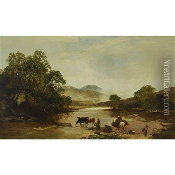 The Ford, 1846 Oil Painting - Henry John Boddington