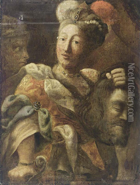 Judith With The Head Of Holofernes Oil Painting - Ridolfo Manzoni
