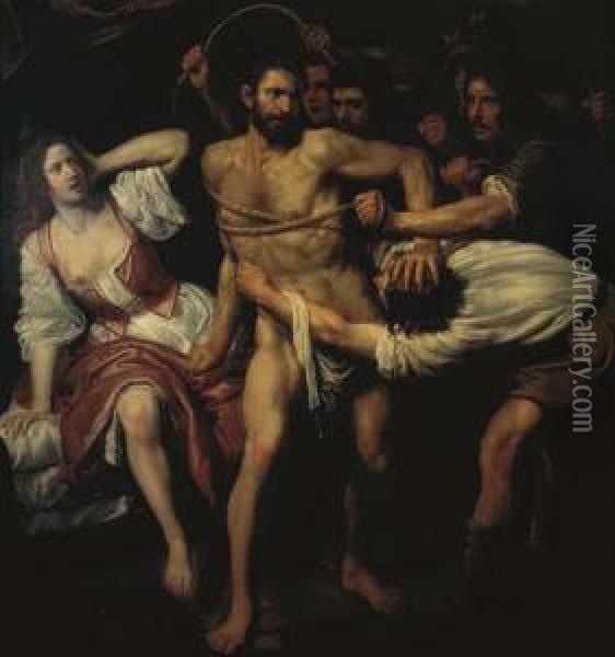 La Cattura Di Sansone Oil Painting - Domenico Fiasella
