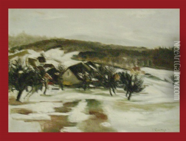Verschneite Pfannenstielkette Oil Painting - Ernst Georg Rueegg