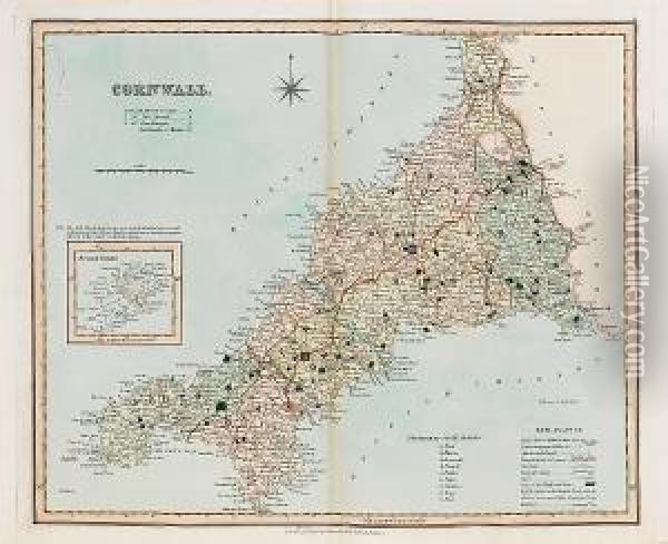 Improved New Edition Of The New British Atlas, Containing A Complete Set Of County Maps, On Which Are Delineated The Mail, Turnpike And Principal Cross Roads... Revised & Corrected To The Year 1835 Oil Painting - Henry Teesdale