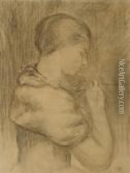 Femme Se Coiffant Oil Painting - Pierre Auguste Renoir
