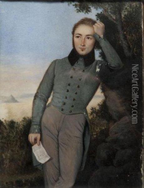 Portrait Du Comte Des Alleurs Oil Painting - Nils, Comte De Barck