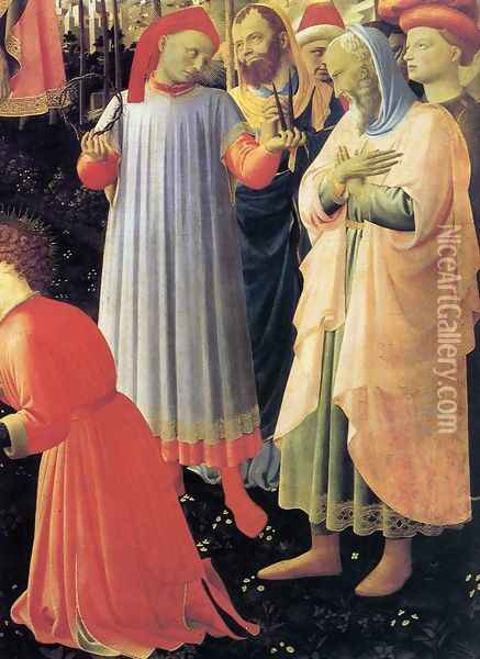 Deposition from the Cross (detail 6) 1437 Oil Painting - Angelico Fra