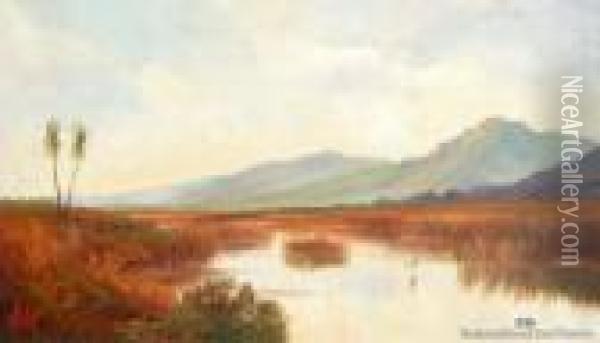Tidal Estuary Near Nelson Oil Painting - Henry William Kirkwood