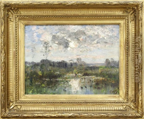 Paysage Du Doubs. Landschaft Bei Doubs Oil Painting - Louis Aime Japy