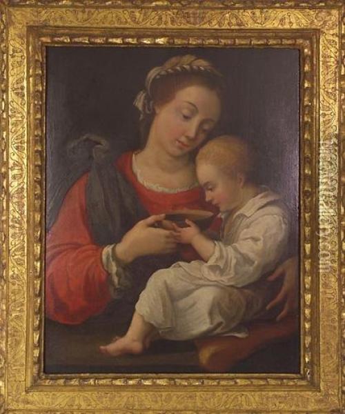 Madonna Dell'acqua Oil Painting - Raffaellino del Garbo