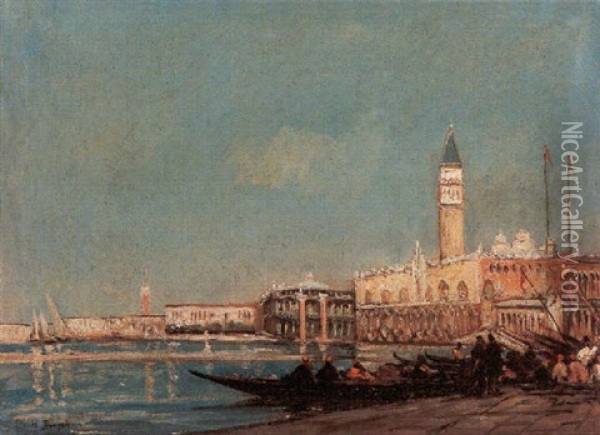 Venezia, Palazzo Ducale Oil Painting - Maurice Bompard