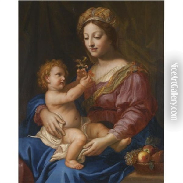The Madonna And Child Oil Painting - Michel Corneille the Younger
