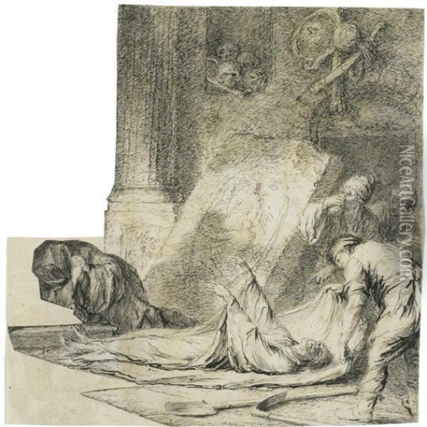 The Raising Of Lazarus Oil Painting - Giovanni Francesco Castiglione