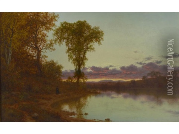 Twilight Oil Painting - Jervis McEntee
