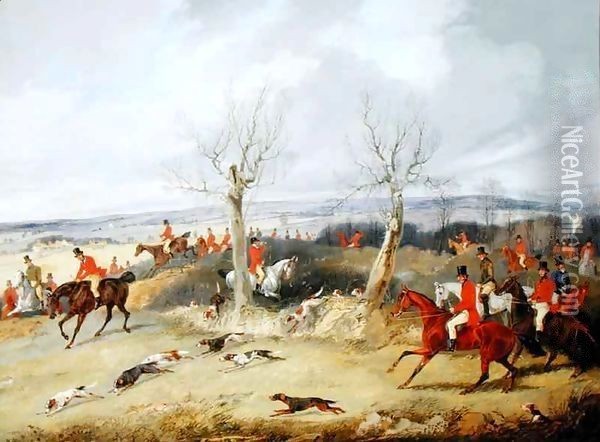 Hunting Scene, In Full Cry Oil Painting - Henry Thomas Alken