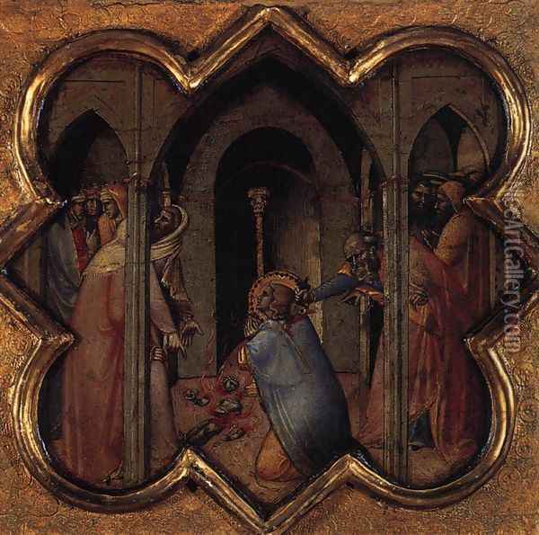 Scenes from the Life of St Thomas (4) 1362 Oil Painting - Luca Di Tomme
