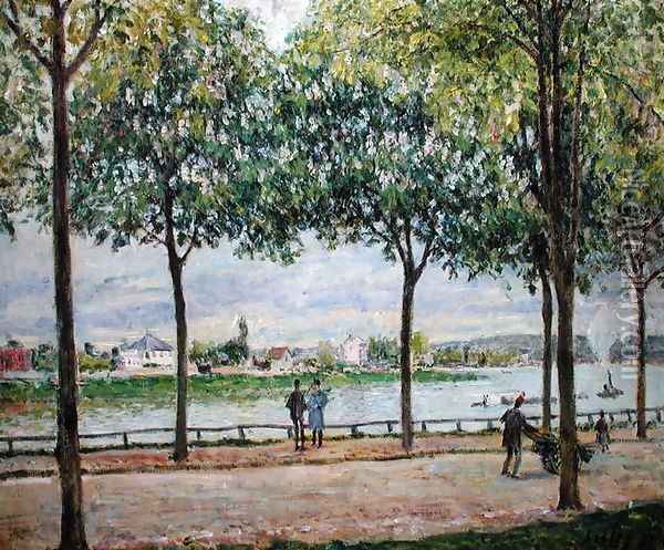 The Avenue of Chestnut Trees, St. Cloud, 1878 Oil Painting - Alfred Sisley