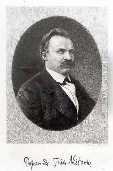 Portrait of Friedrich Nietzsche 1844-1900 Oil Painting - Erich Krause