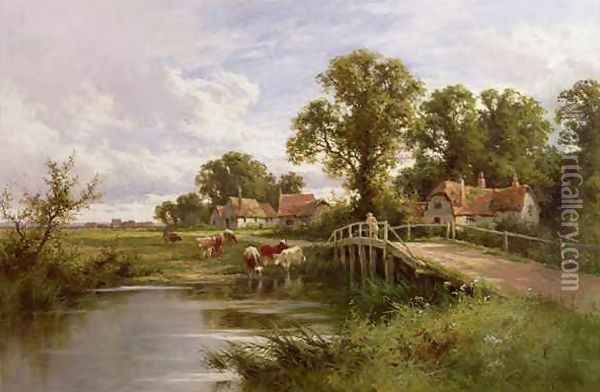On the Thames near Marlow 2 Oil Painting - Henry Hillier Parker