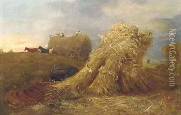 Haymaking Oil Painting - James Stark