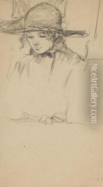 Femme Au Chapeau Oil Painting - Jean-Edouard Vuillard
