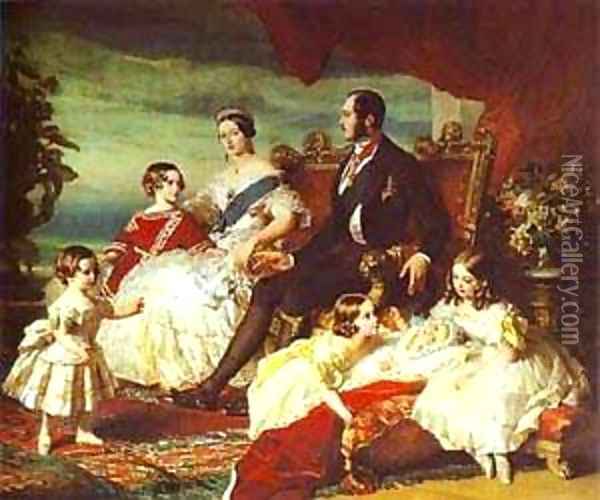 The Family Of Queen Victoria 1846 Oil Painting - Franz Xavier Winterhalter