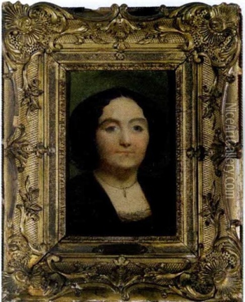 Portrait Presume De Madame Bonnat Oil Painting - Leon Bonnat