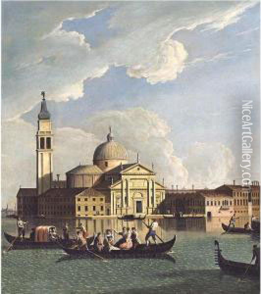 View Of San Giorgio Maggiore, Venice Oil Painting - Giovanni Richter