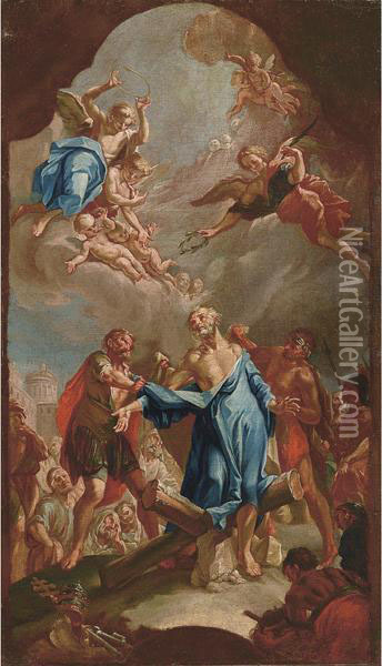 Martirio Di San Pietro Oil Painting - Giuseppe Antonio Petrini