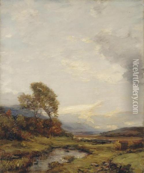 Across The Highlands, Sunset Oil Painting - James Campbell Noble